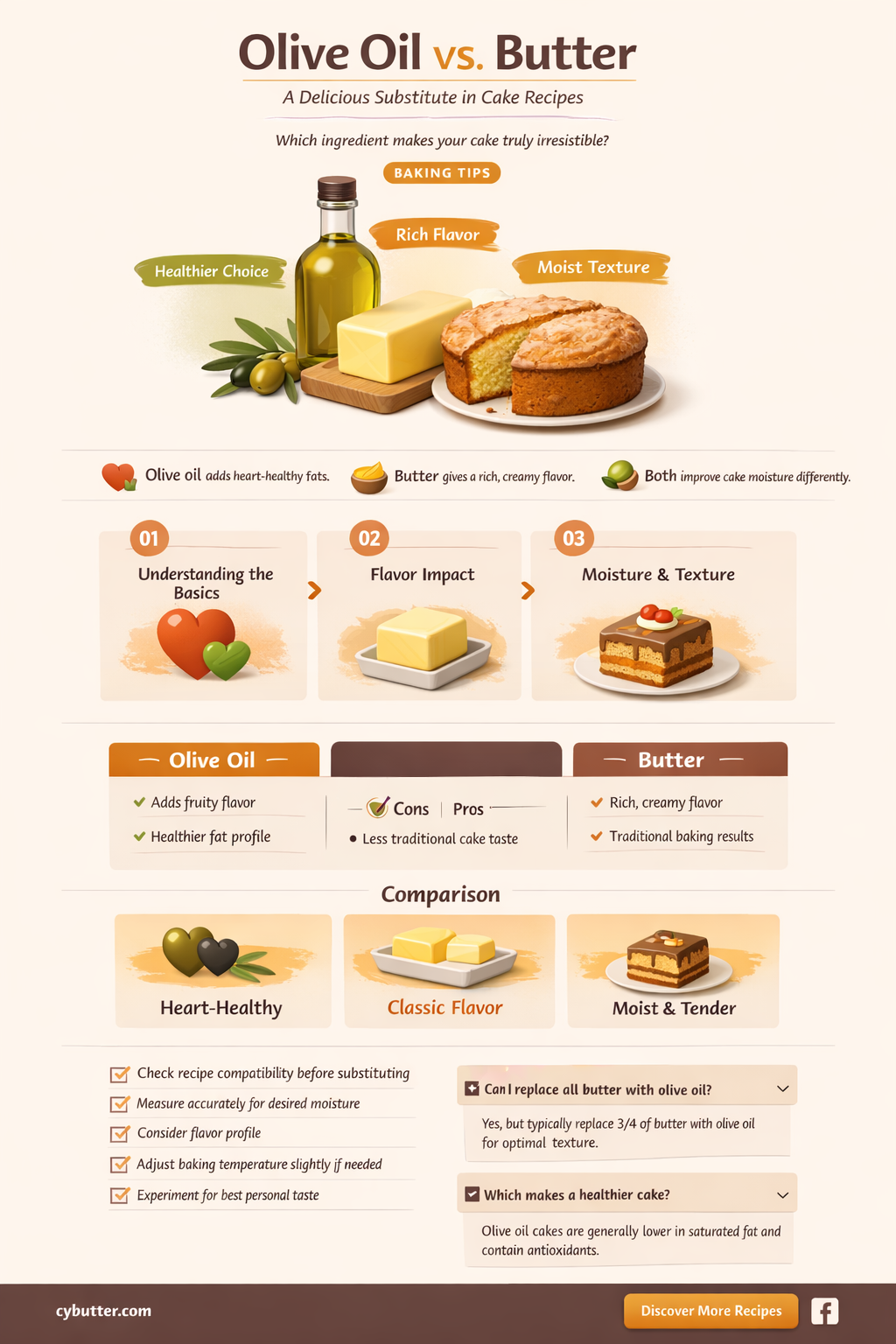 can i substitute olive oil for butter in cake