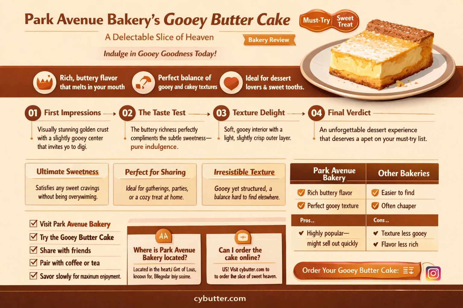 does park avenue bakery make good gooey butter cake