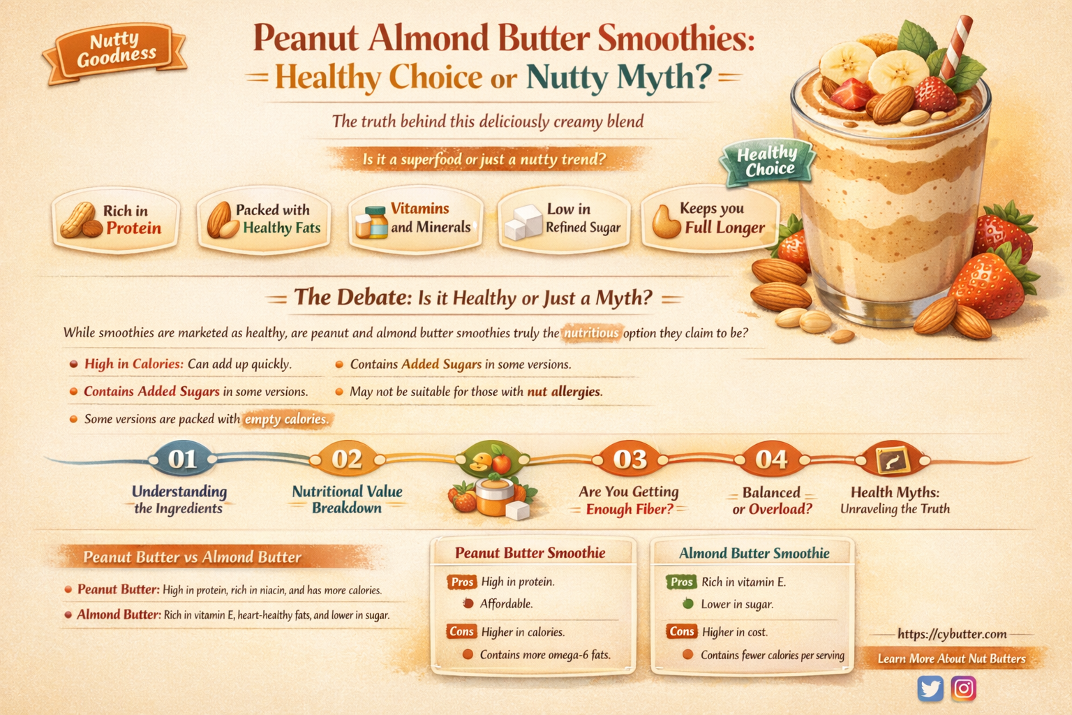 are peanut almond butter smoothies good for you