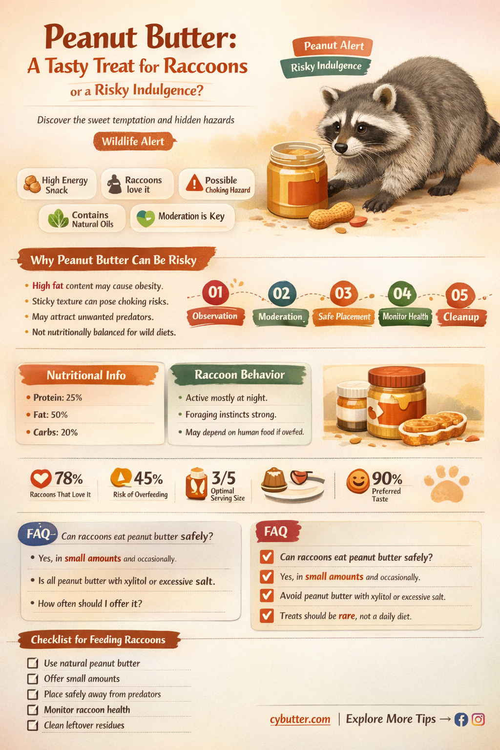 can raccoons eat peanut butter