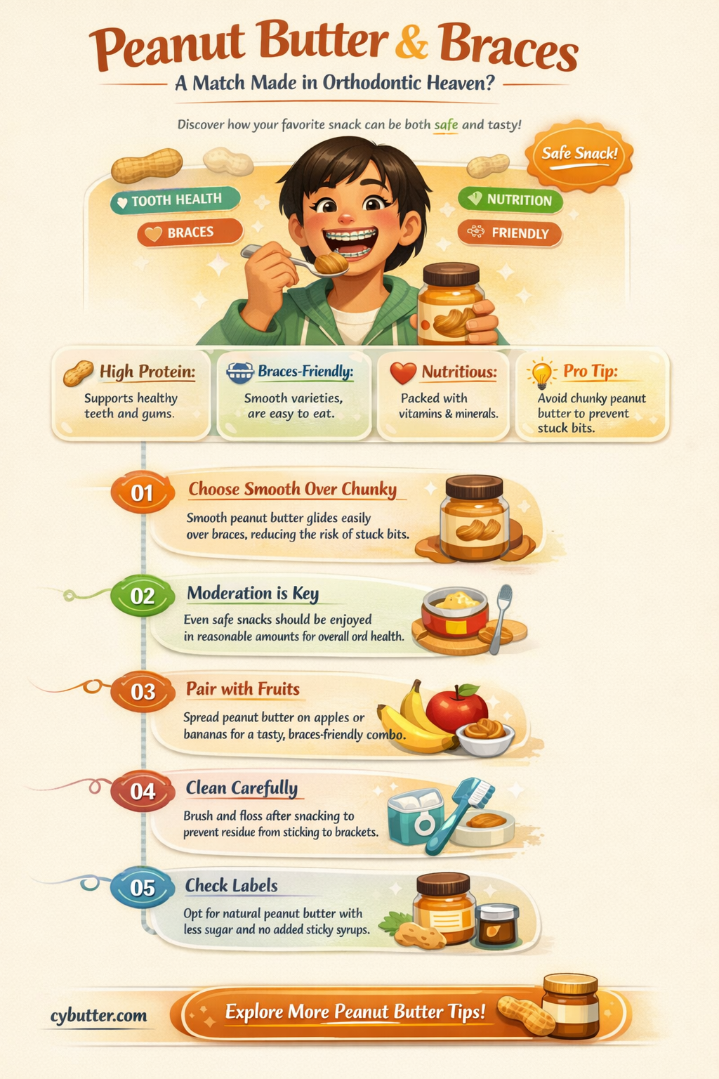 can i have peanut butter with braces