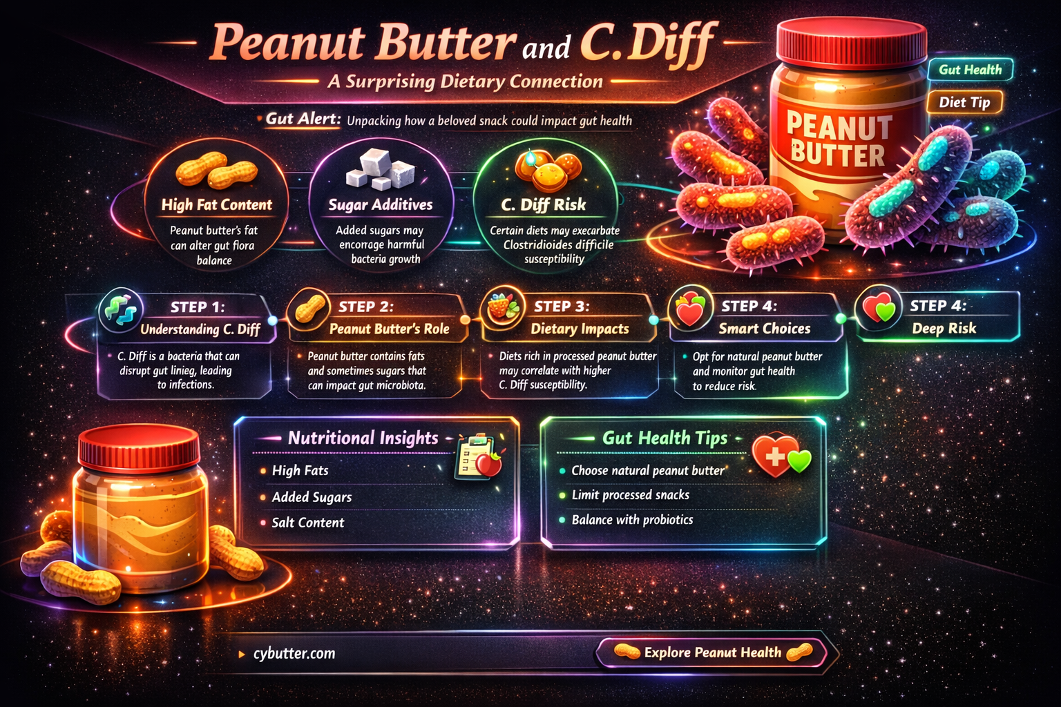 can you eat peanut butter with c diff