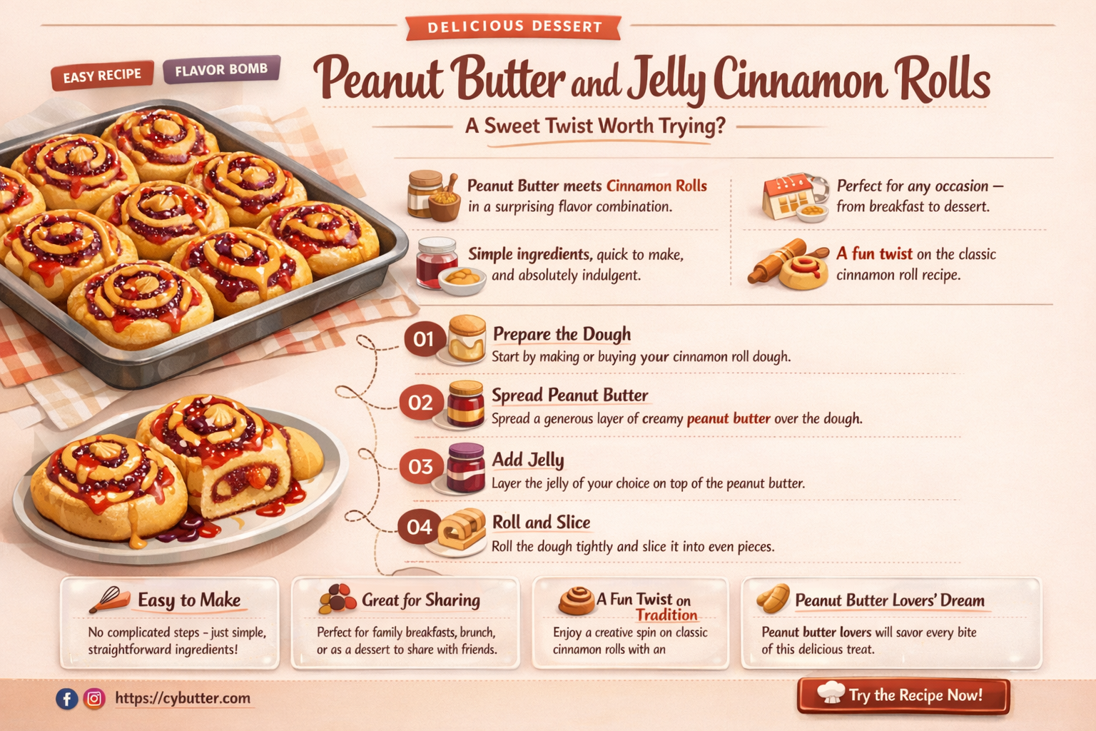 are peanut butter and jelly cinnamon rolls any good