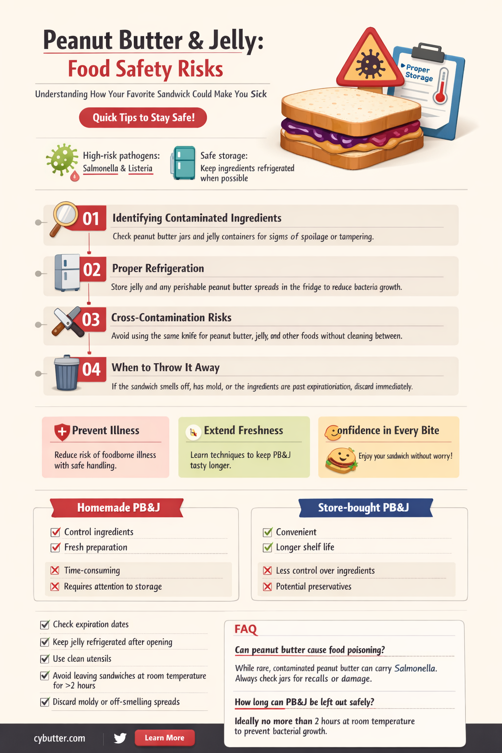 can you get food poisoning from peanut butter and jelly
