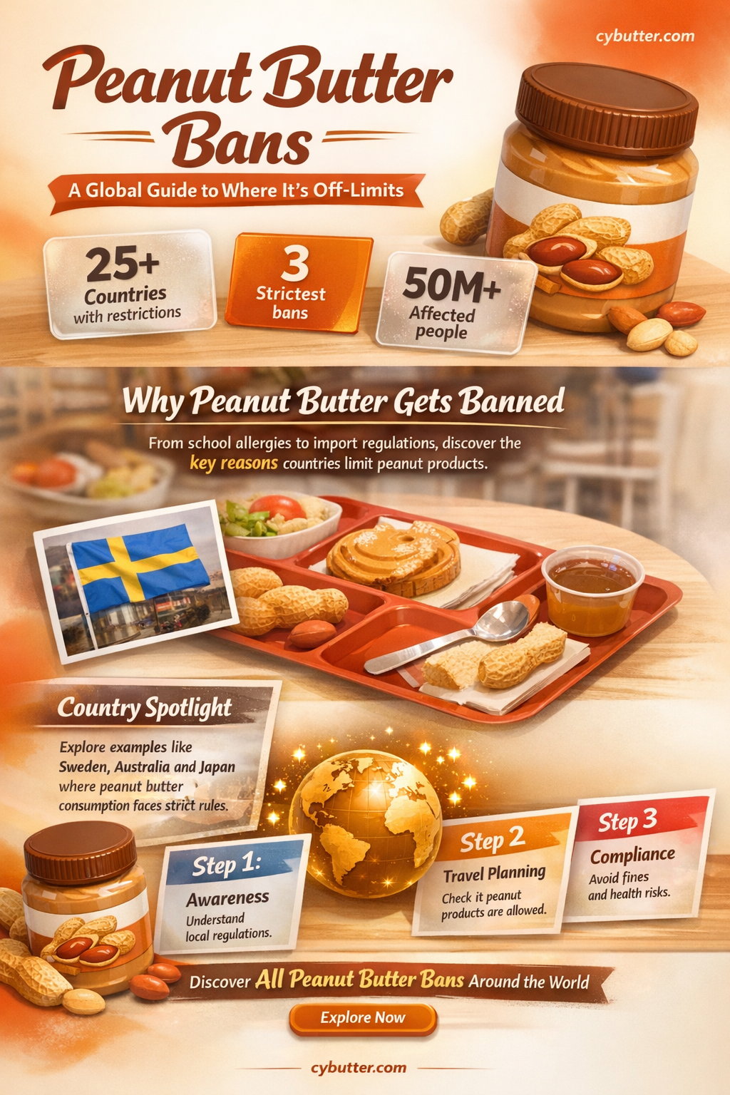 are there countries where you cannot buy peanut butter