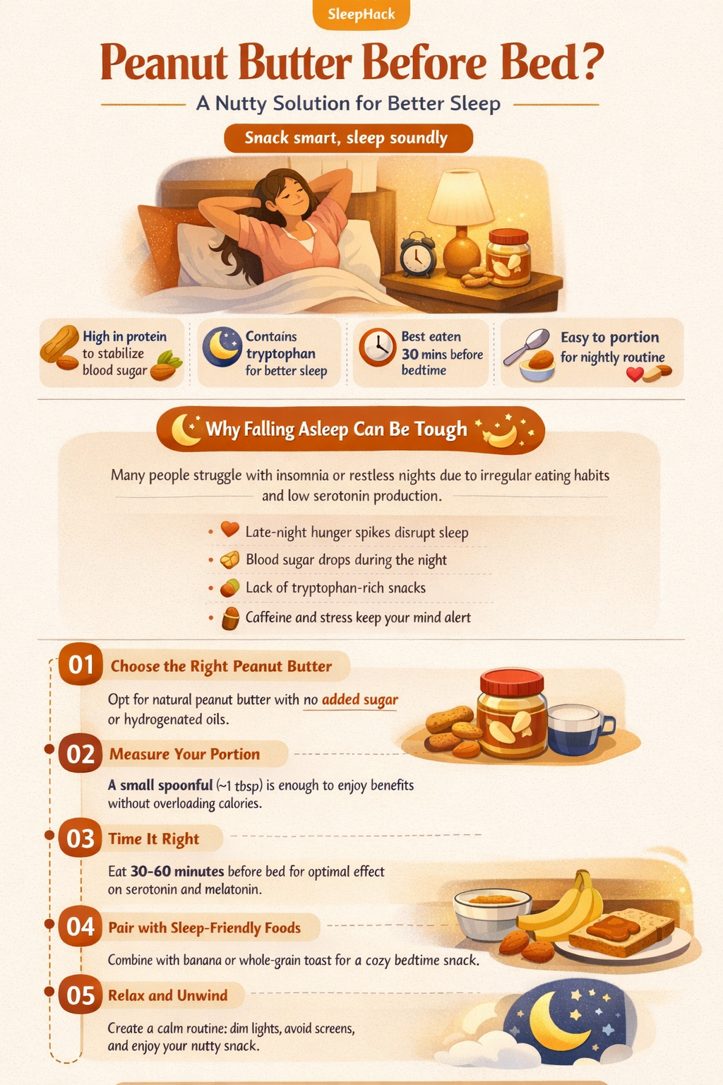 does eating peanut butter help you sleep