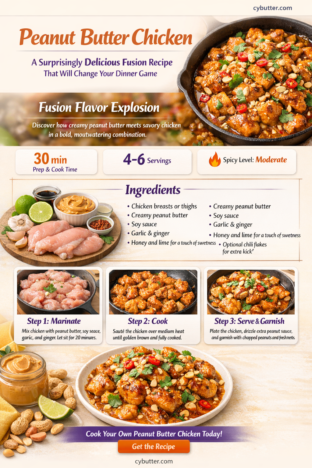 can i cook chicken with peanut butter