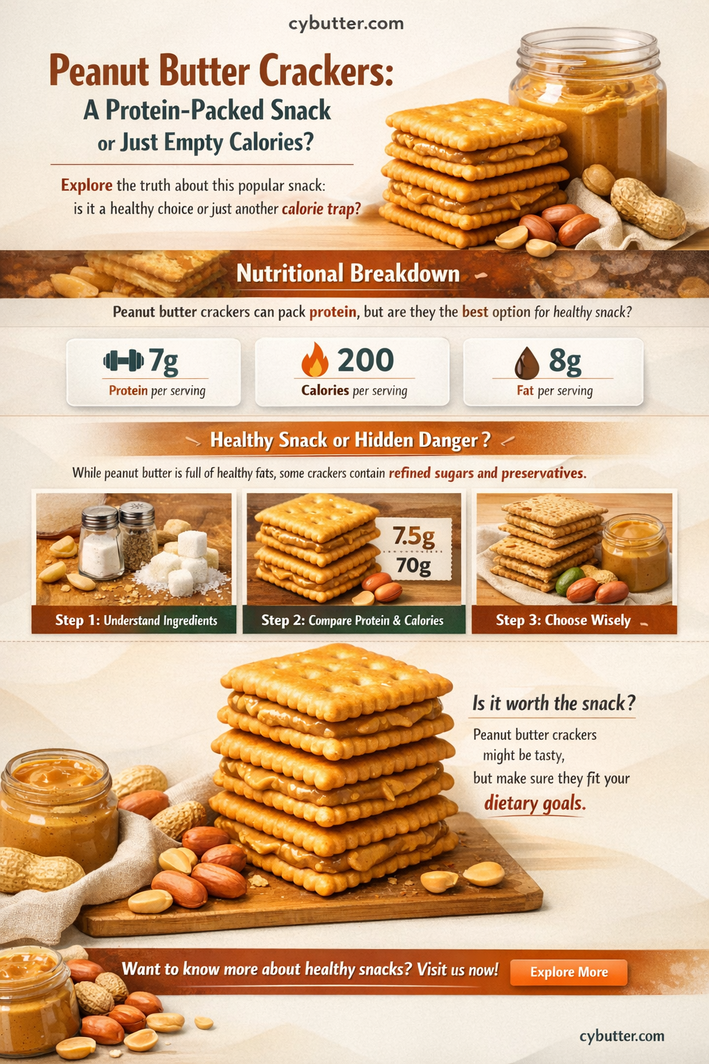 are peanut butter crackers a good source of protein