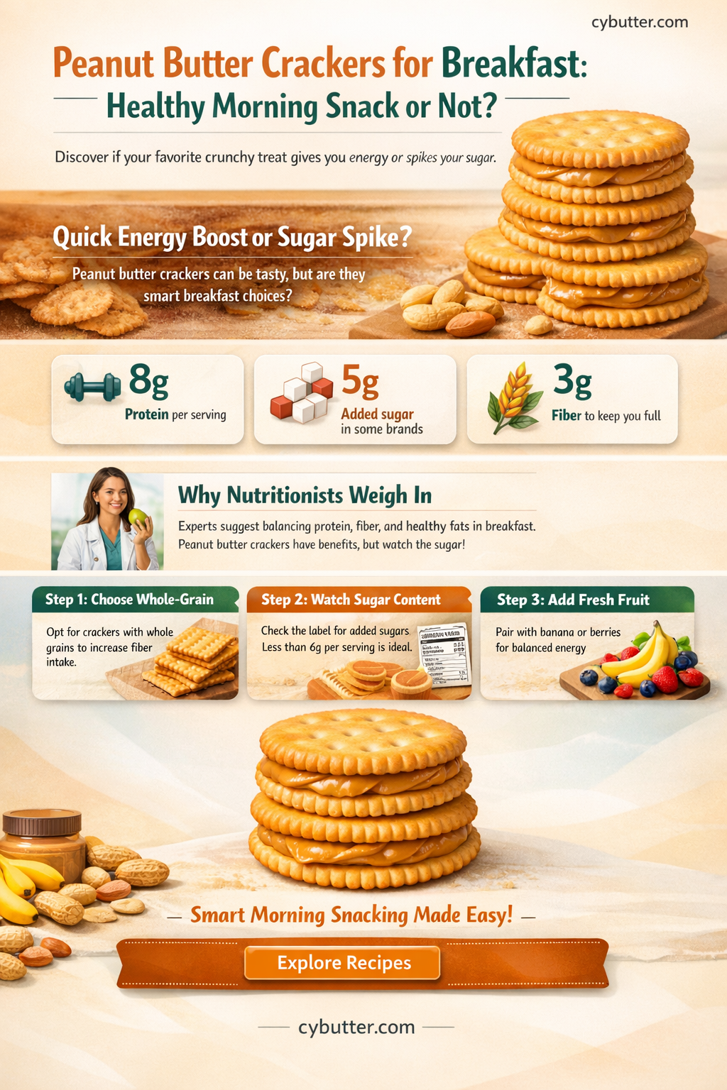 are peanut butter crackers good for you ia the moring