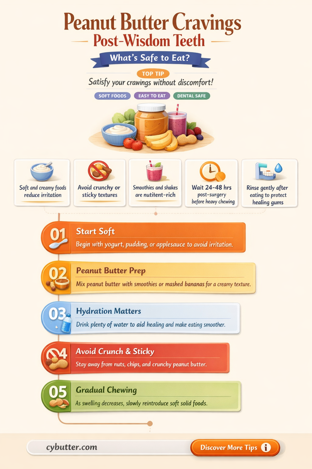 can i have peanut butter after wisdom teeth removal