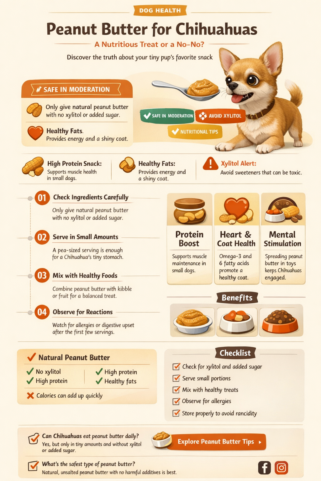 can chihuahuas eat peanut butter
