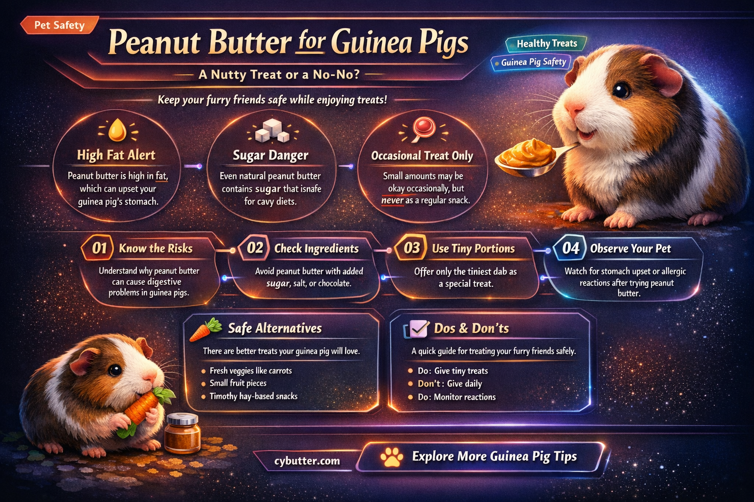 can guinea pigs have peanut butter