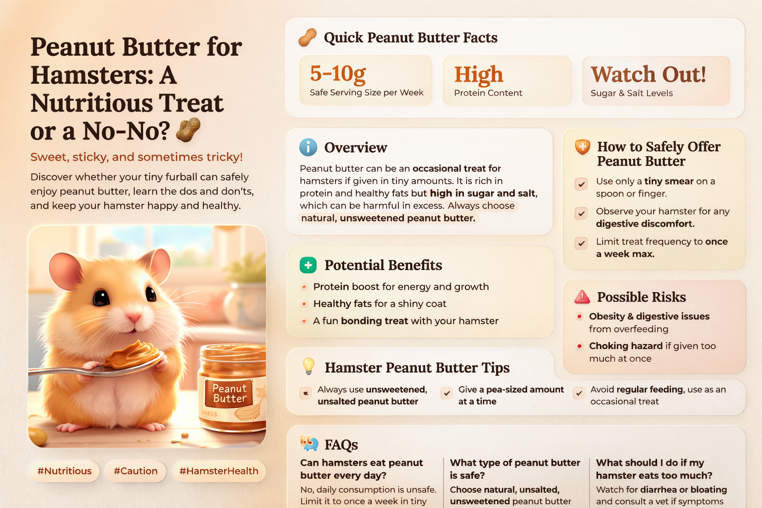 can hamsters have peanut butter