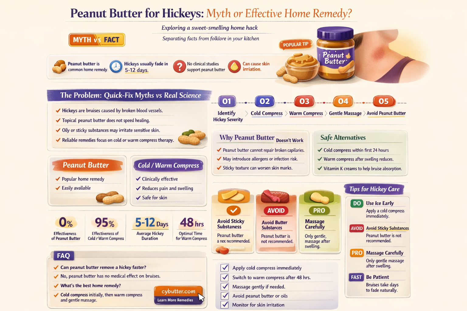 does peanut butter get rid of a hickey