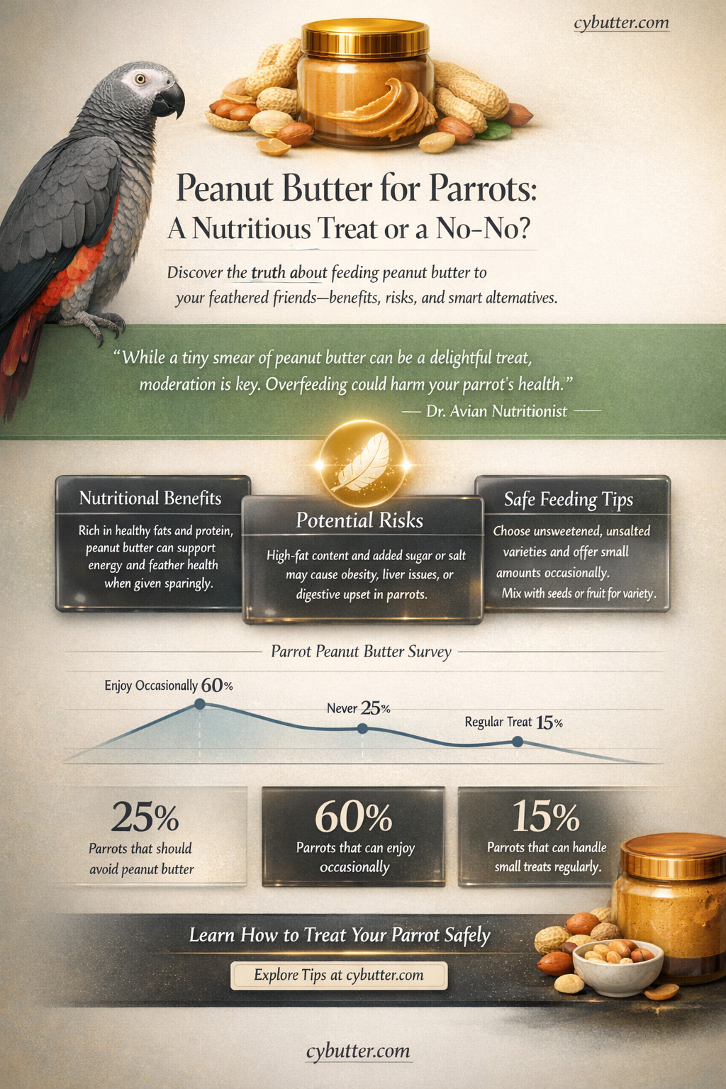 can parrots eat peanut butter
