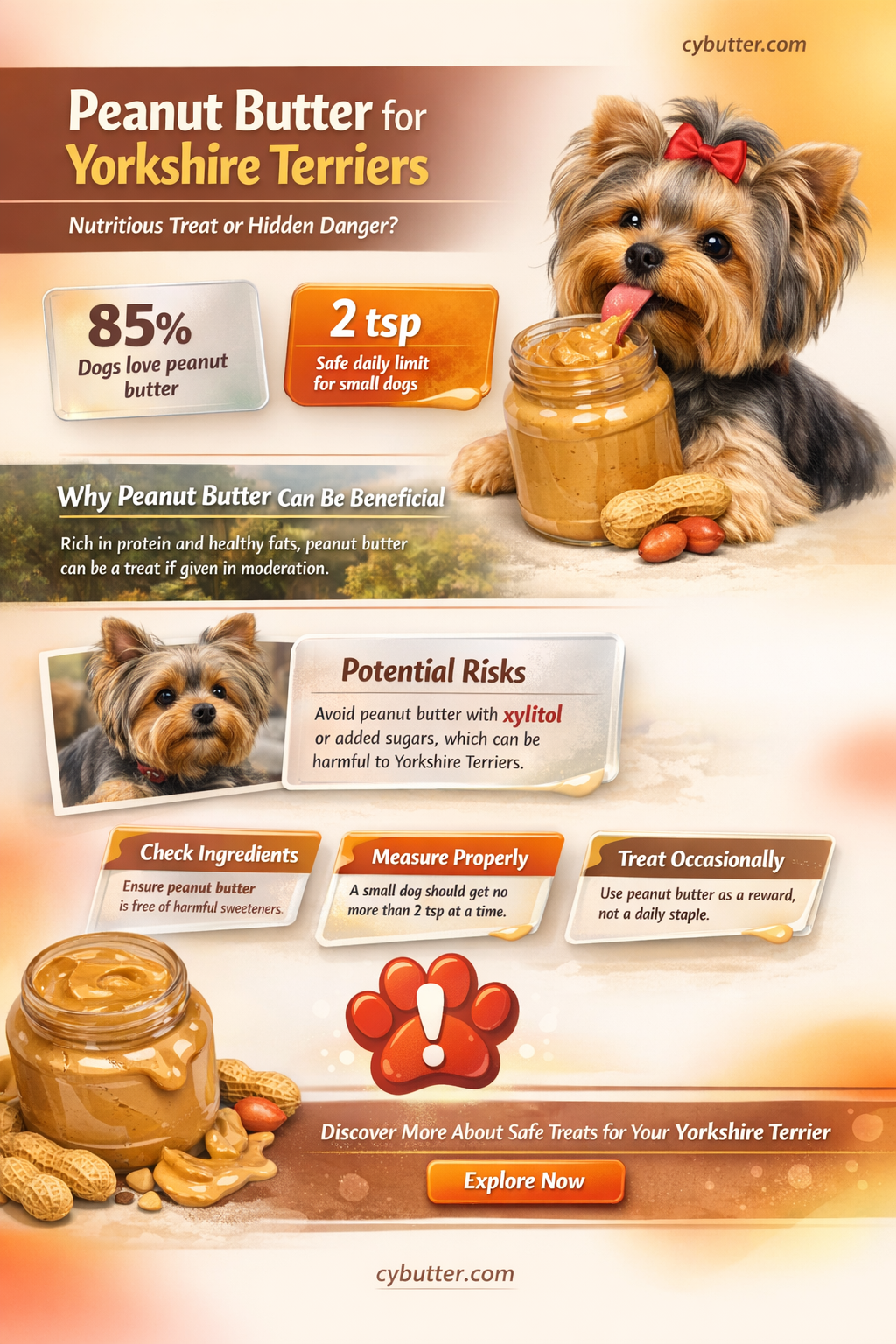 can yorkshire terriers eat peanut butter