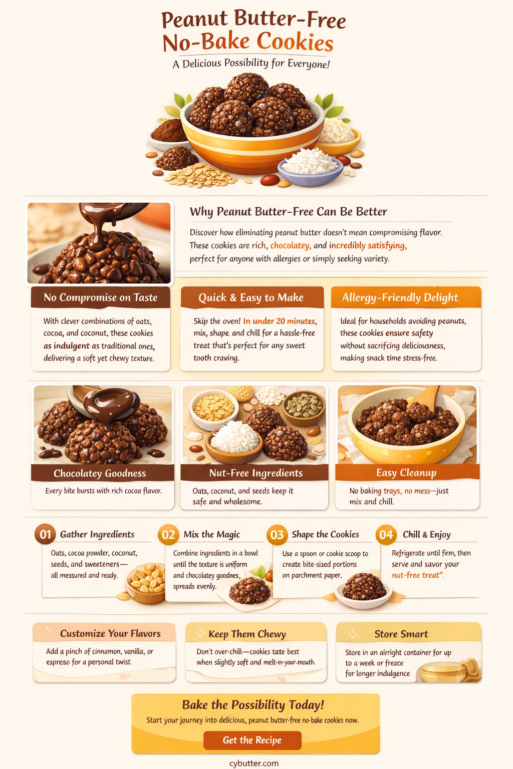 can you make no bake cookies without peanut butter