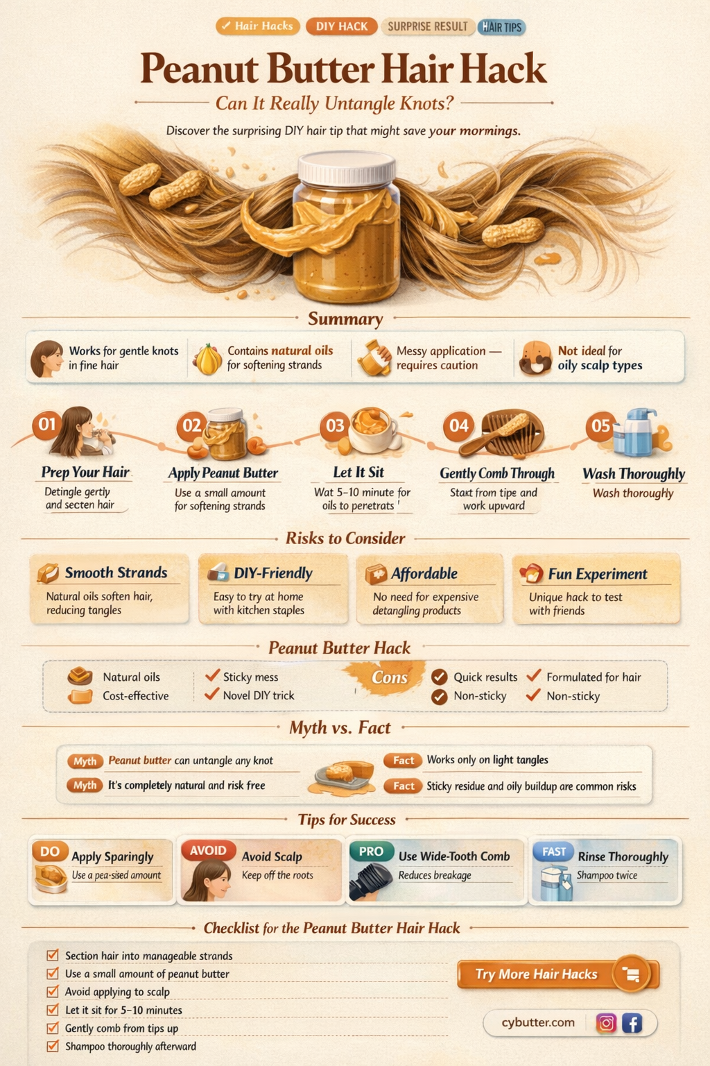 does peanut butter get knots out of hair