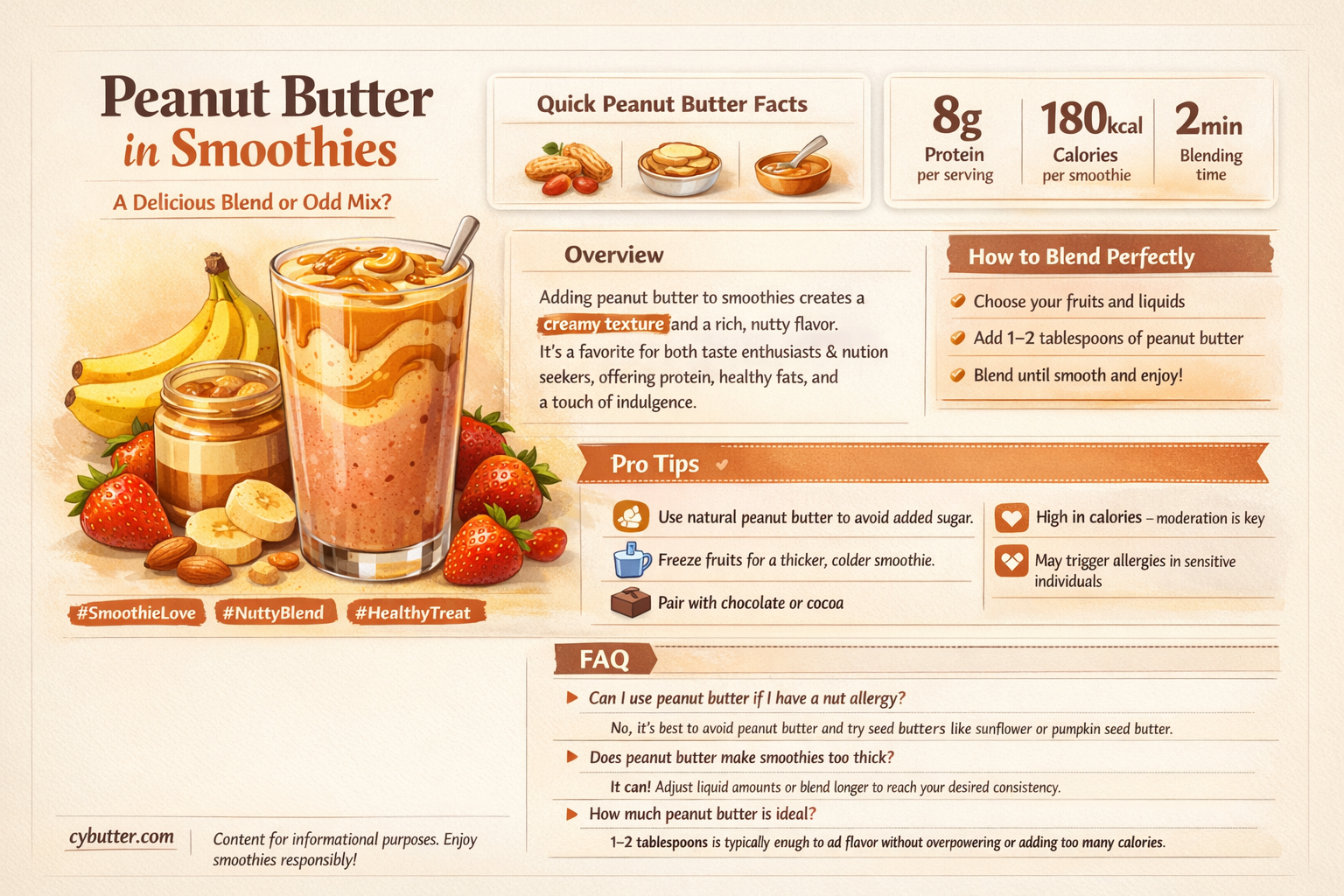 does peanut butter taste good in smoothies
