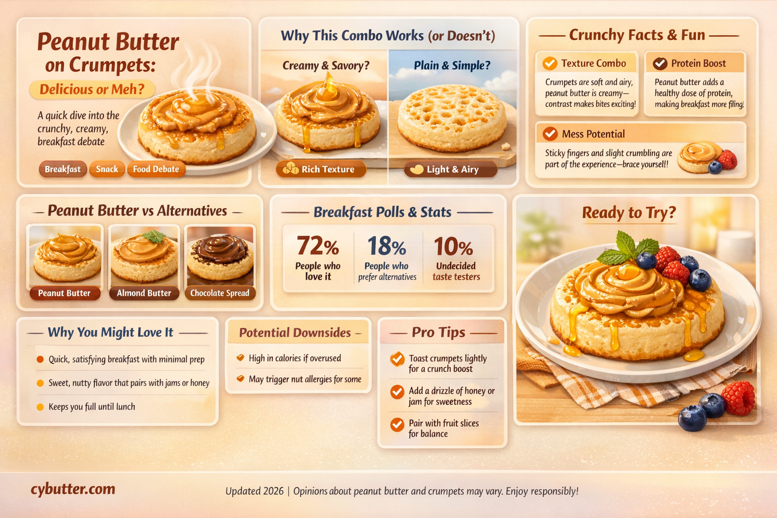 does peanut butter taste good on a crumpet