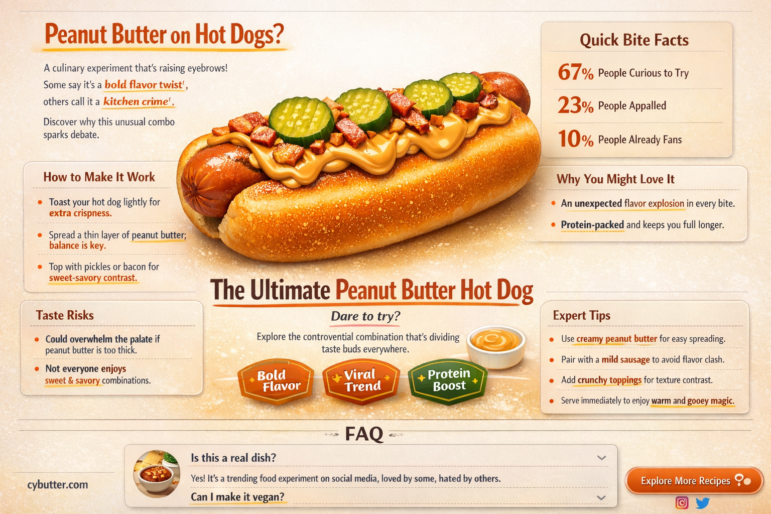 does peanut butter taste good on hot dogs