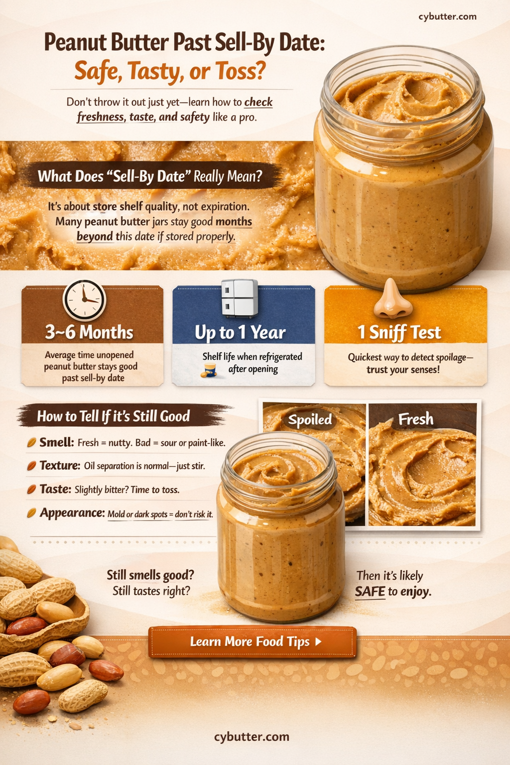 how good is peanut butter after sell by date