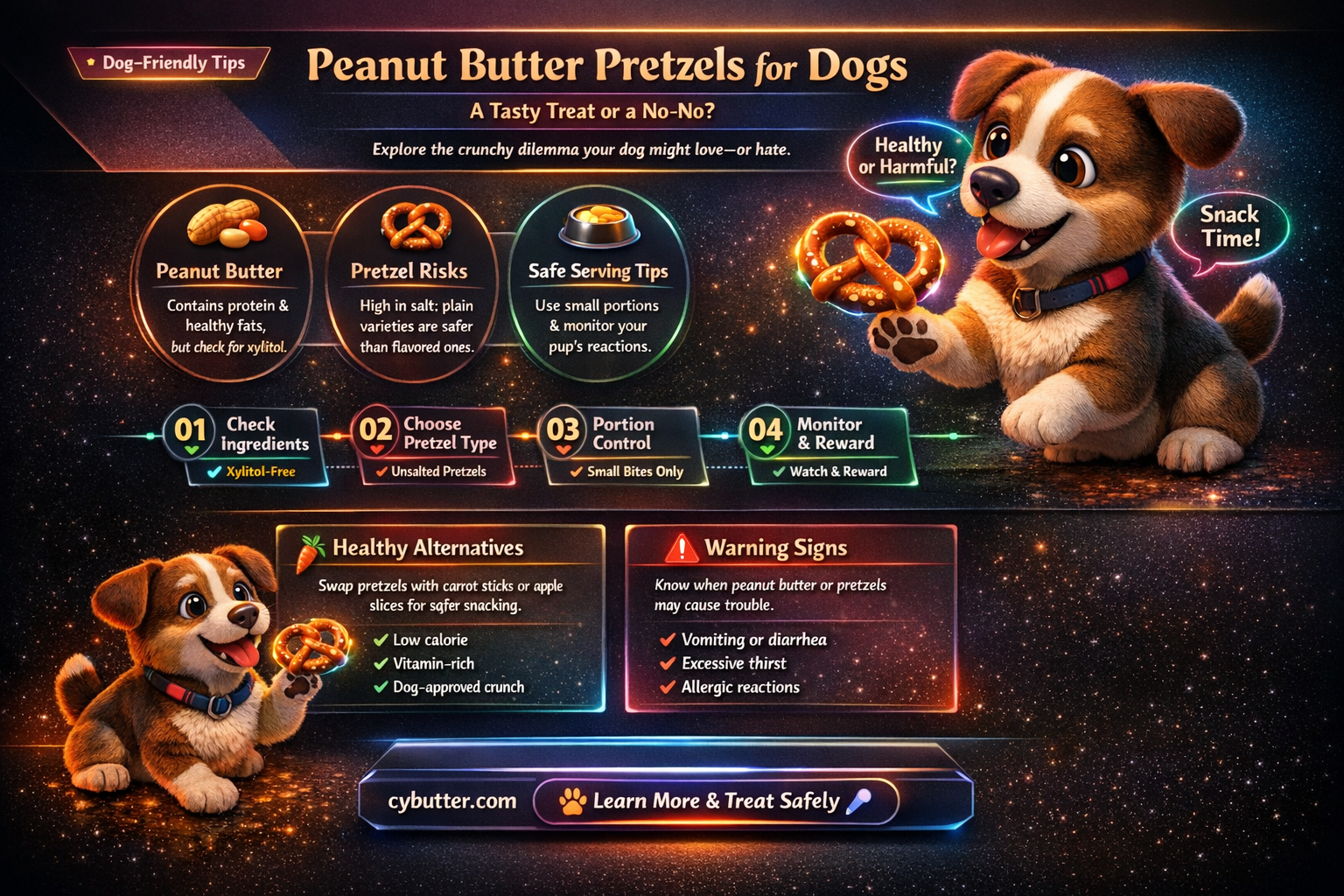can dogs have peanut butter pretzels