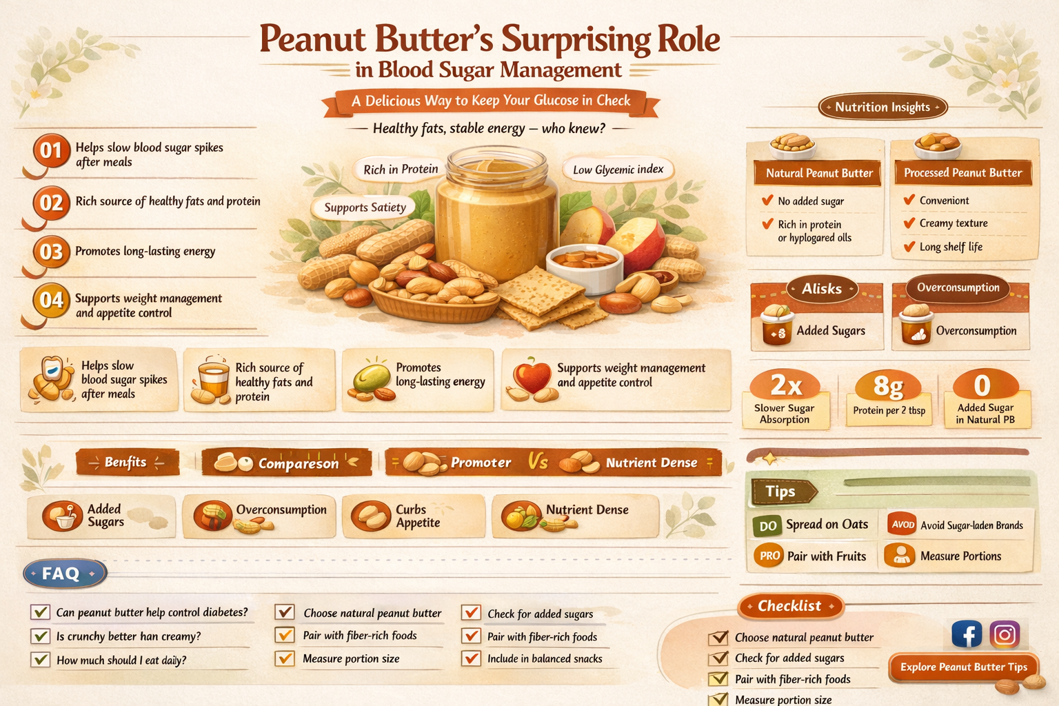 do peanut butter lower blood sugar