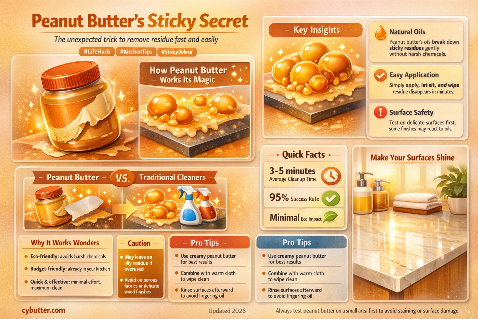 does peanut butter get rid of sticky residue