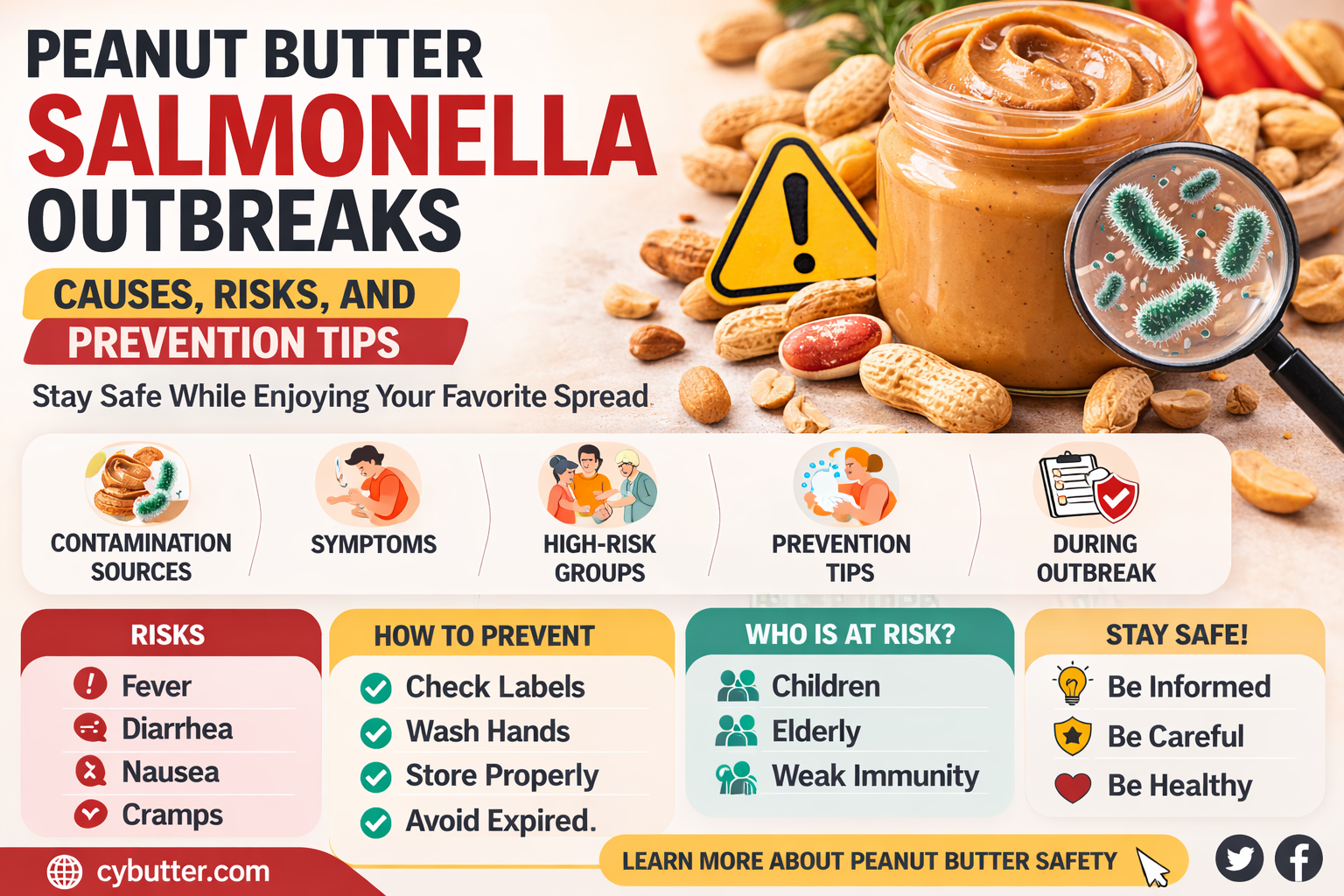 how do you get salmonella from peanut butter