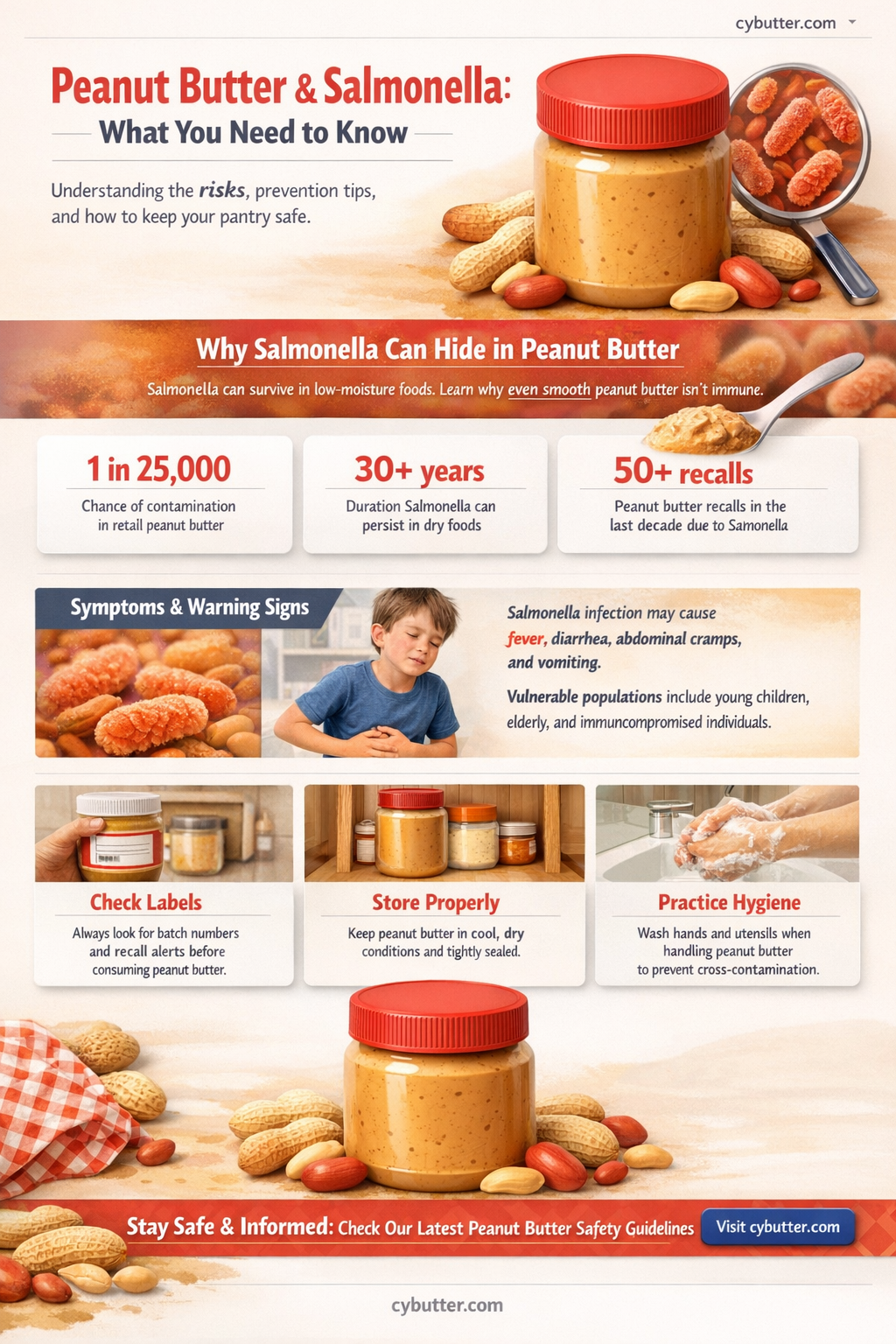 can you get salmonella from peanut butter