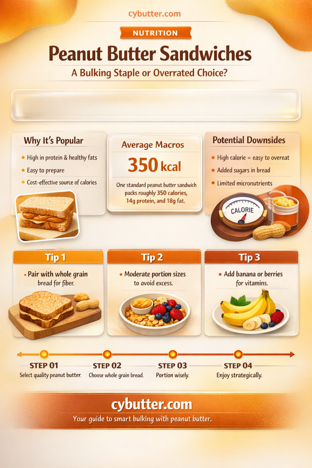 are peanut butter sandwiches good for bulking
