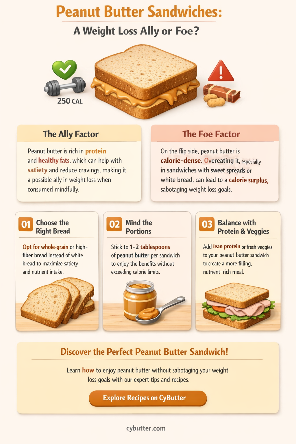 are peanut butter sandwiches good for losing weight