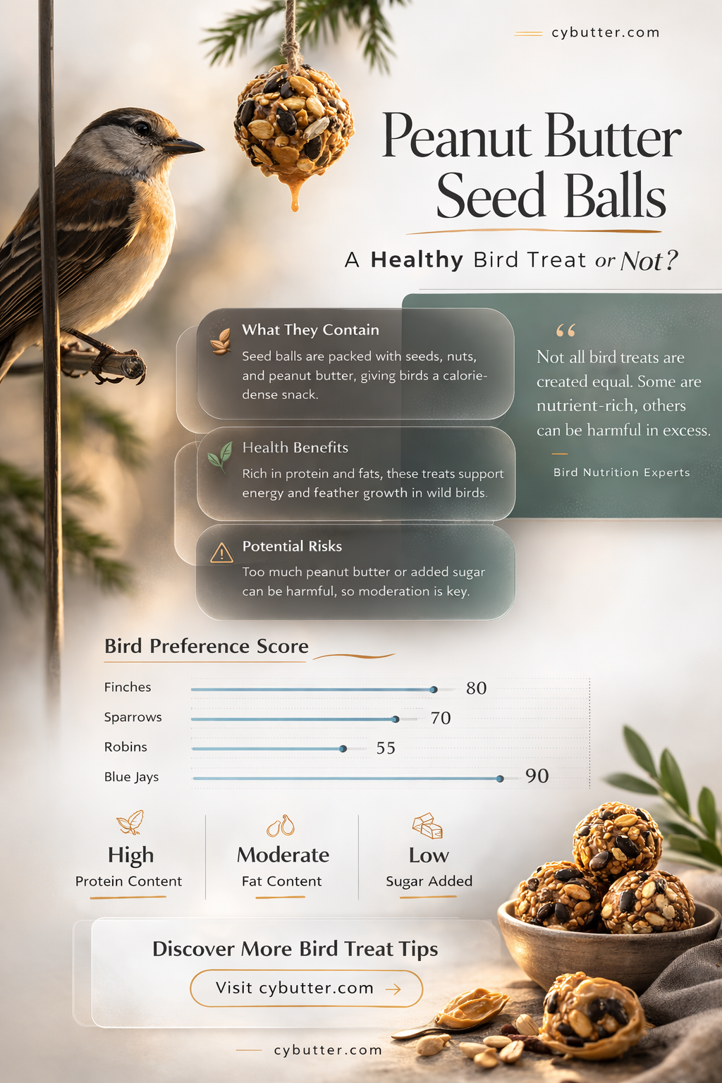 are peanut butter seed balls good for birds