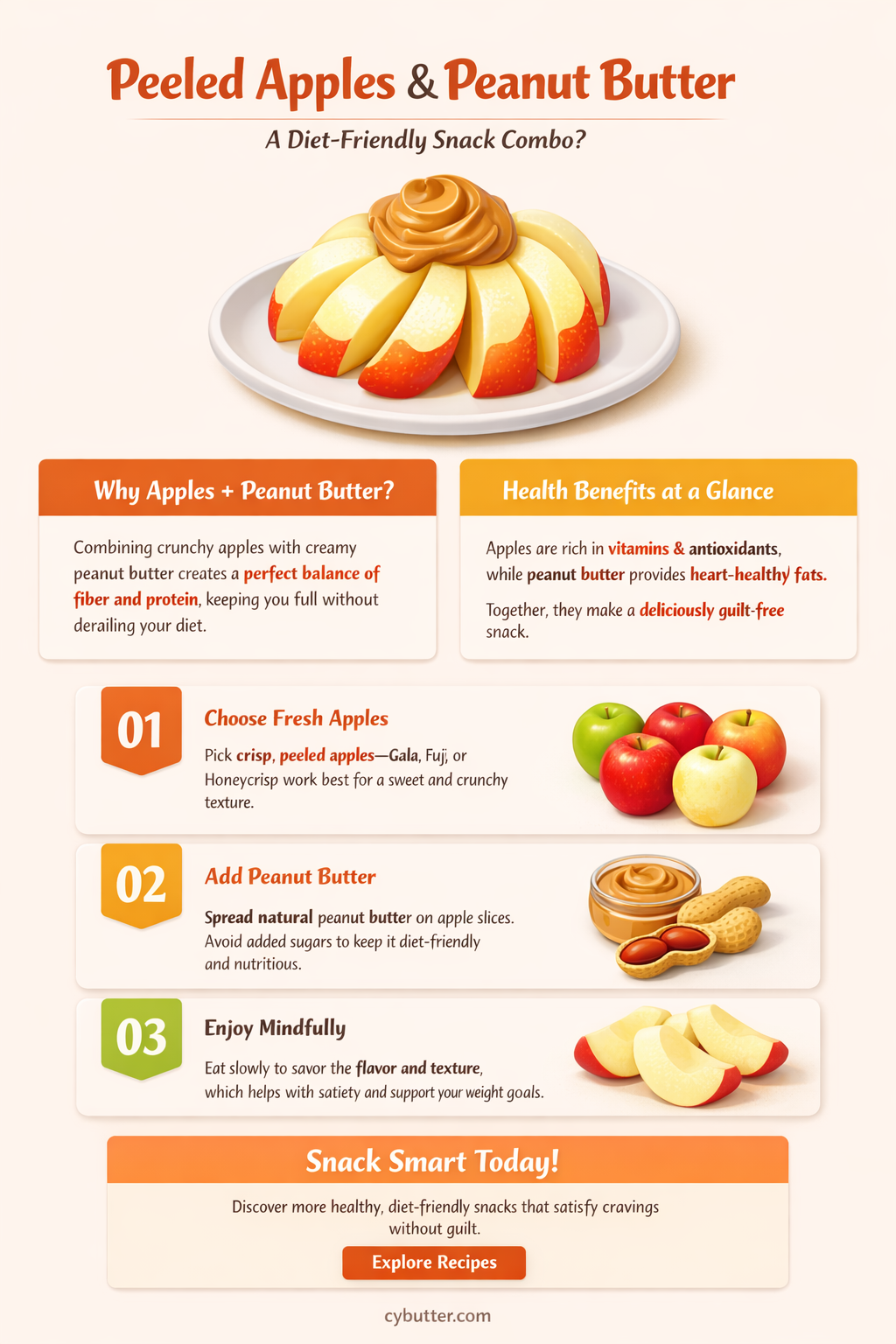 are peeled apples and peanut butter good for dieting