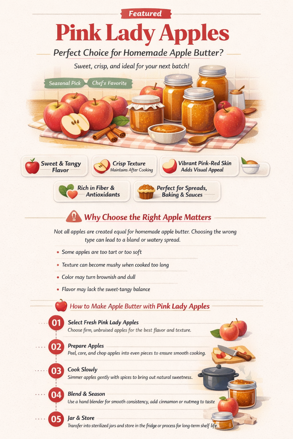 are pink lady apples good for apple butter