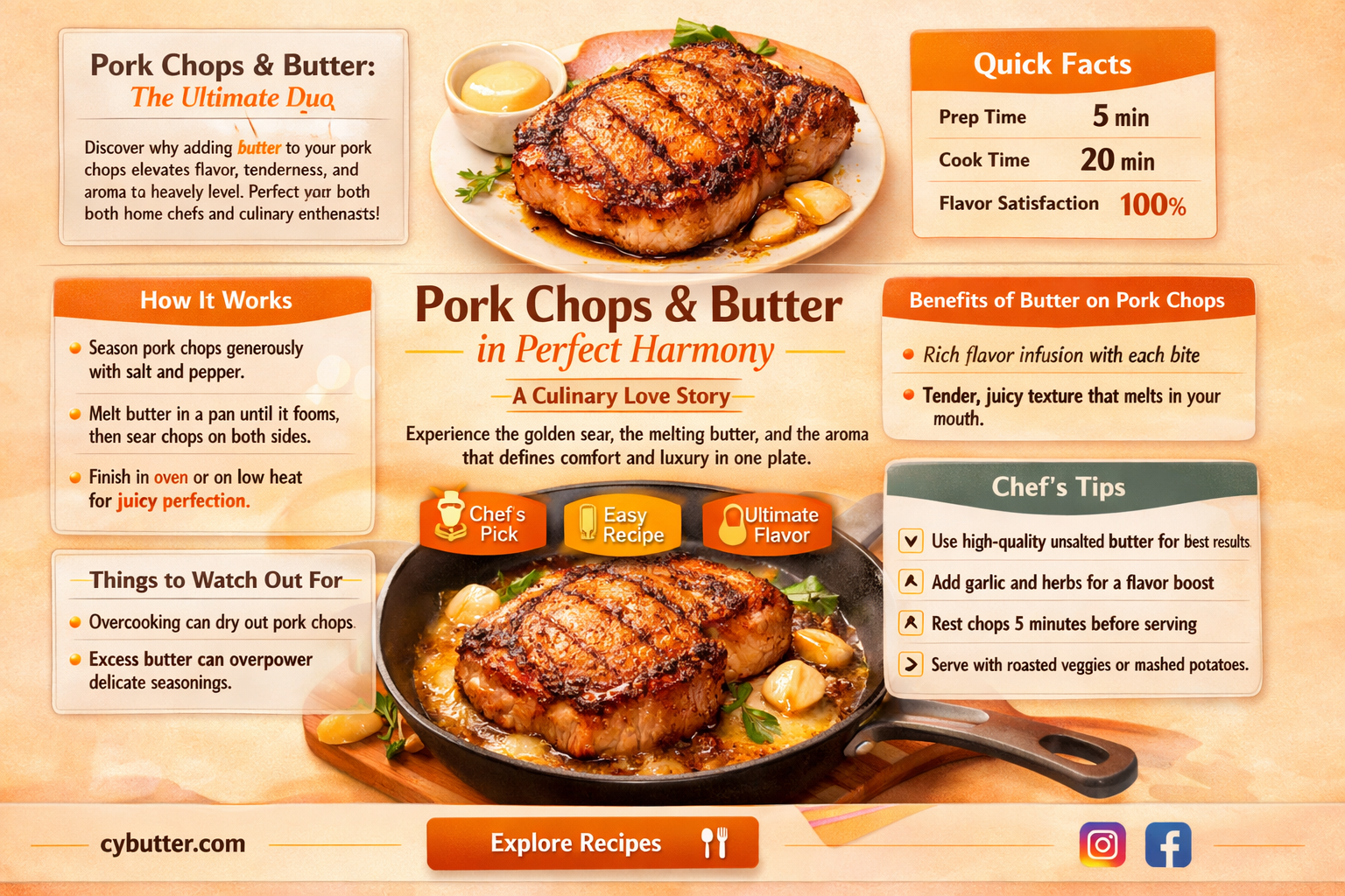 are porkchops good with butter