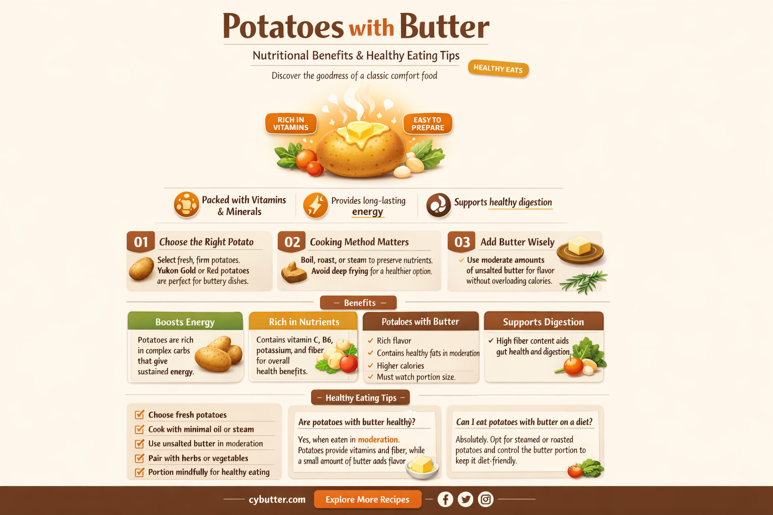 are potatoes with butter good for you