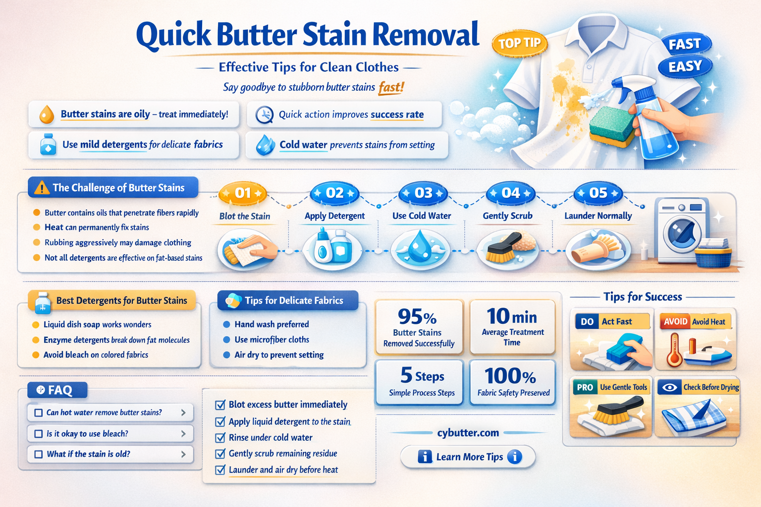 how do you get butter off of clothes