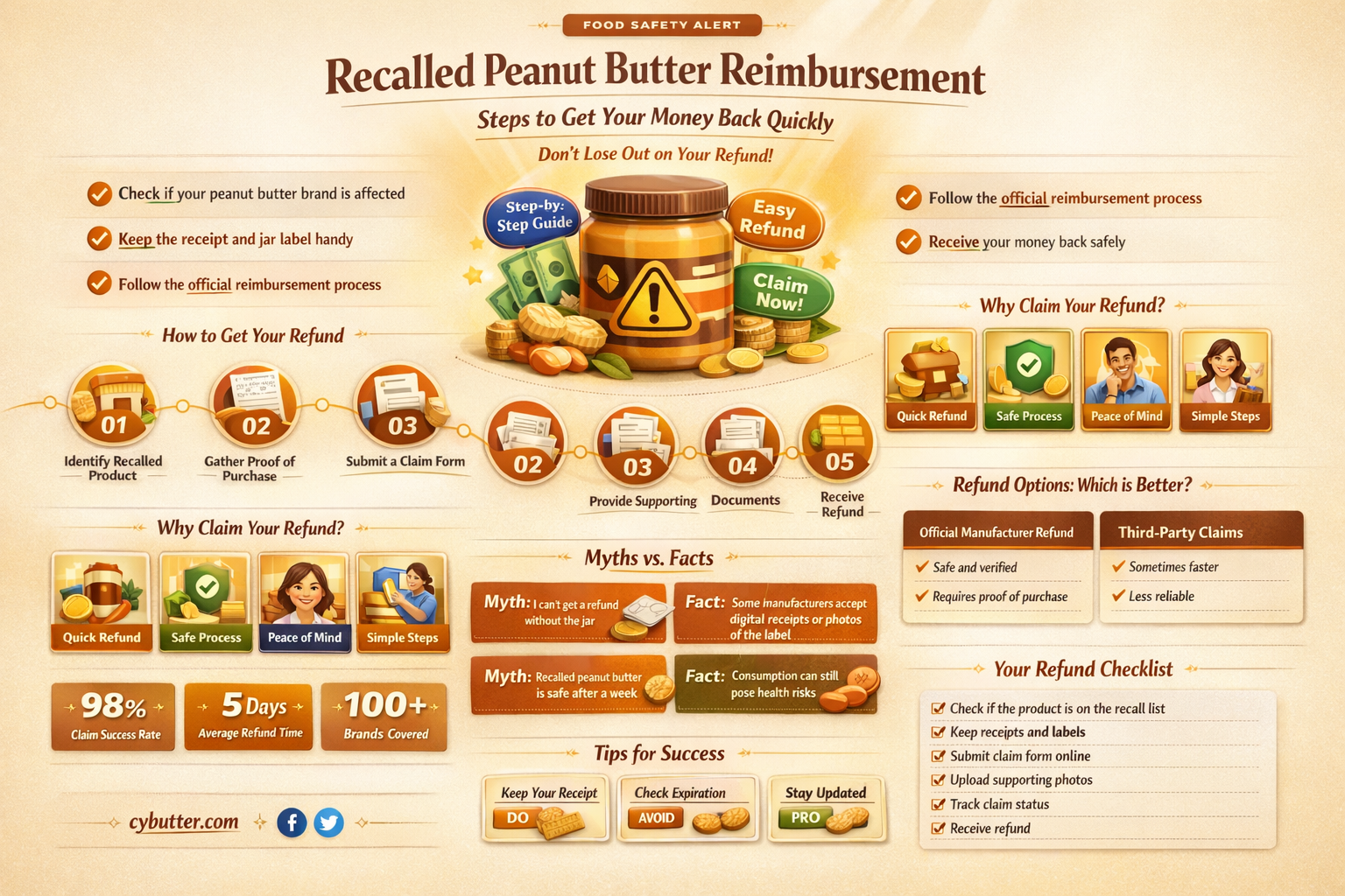 how do you get reimbursed for recalled peanut butter