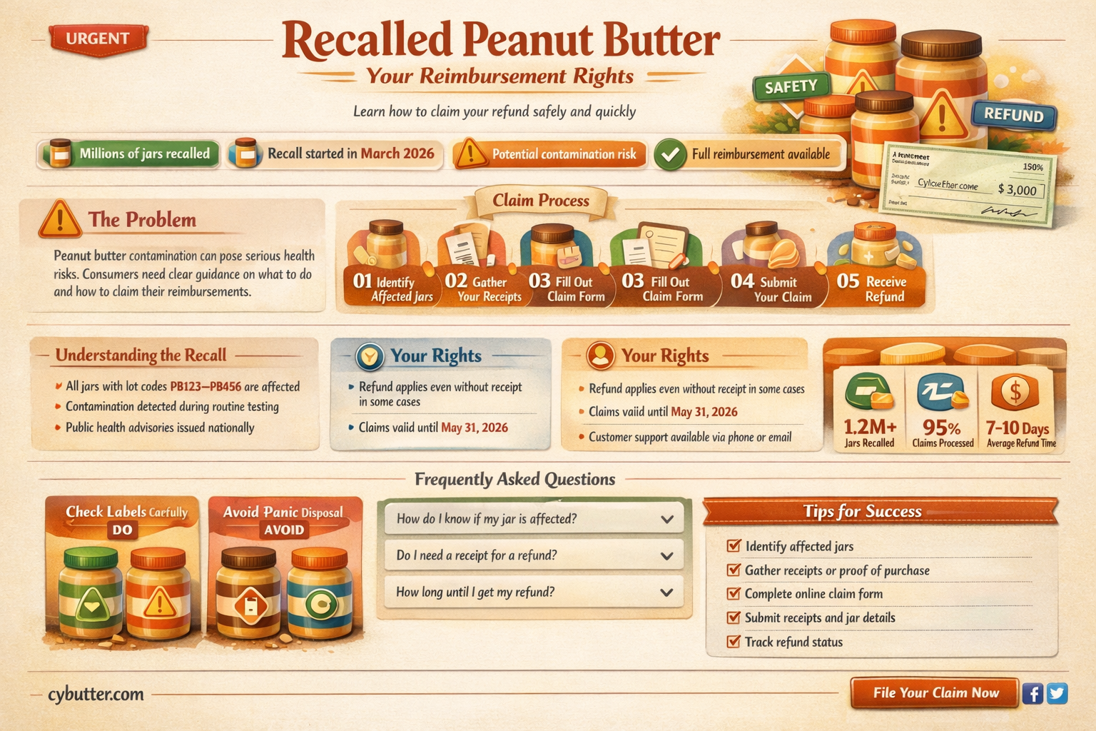 do i get reimbursed for recalled peanut butter