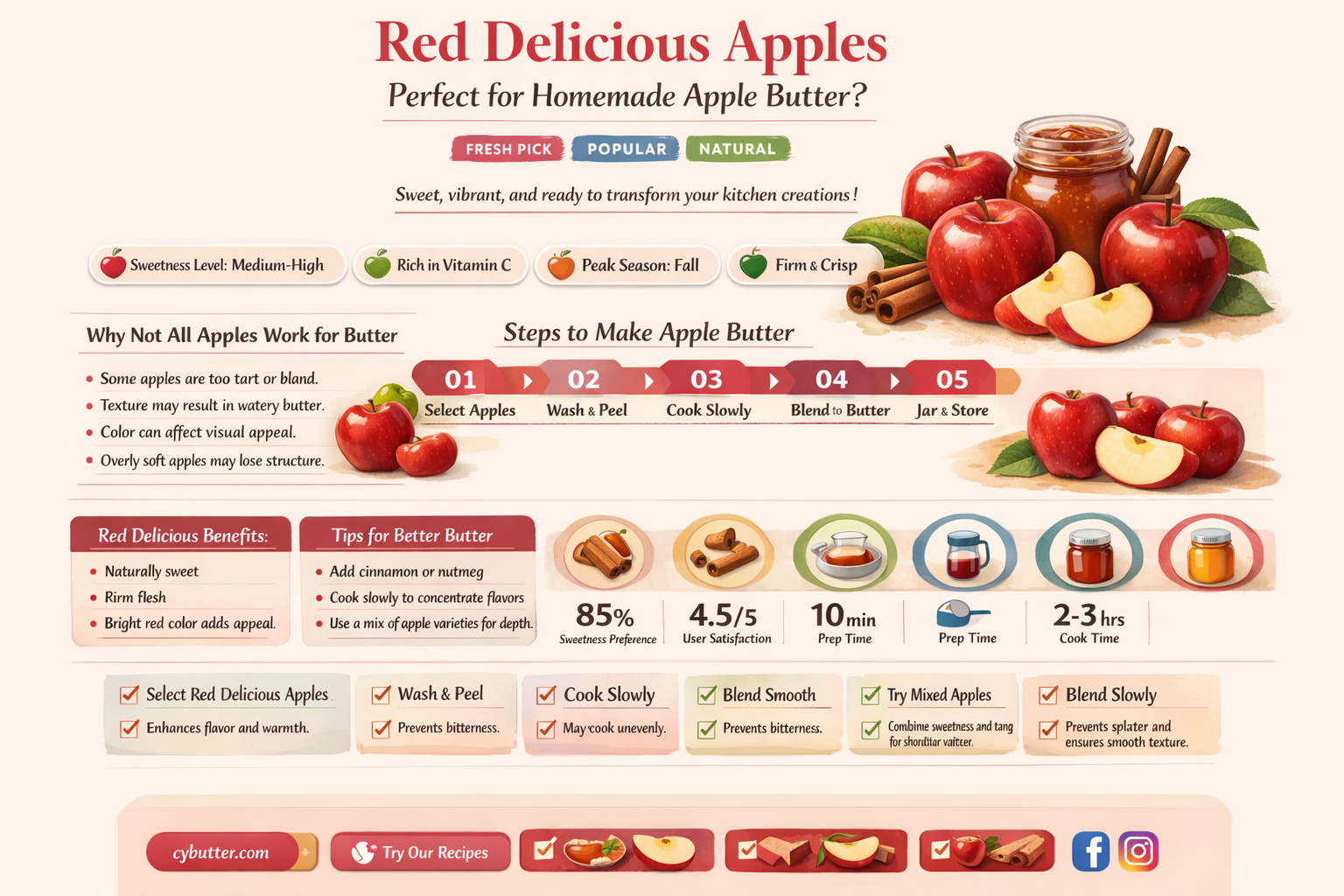 are red delicious apples good for apple butter