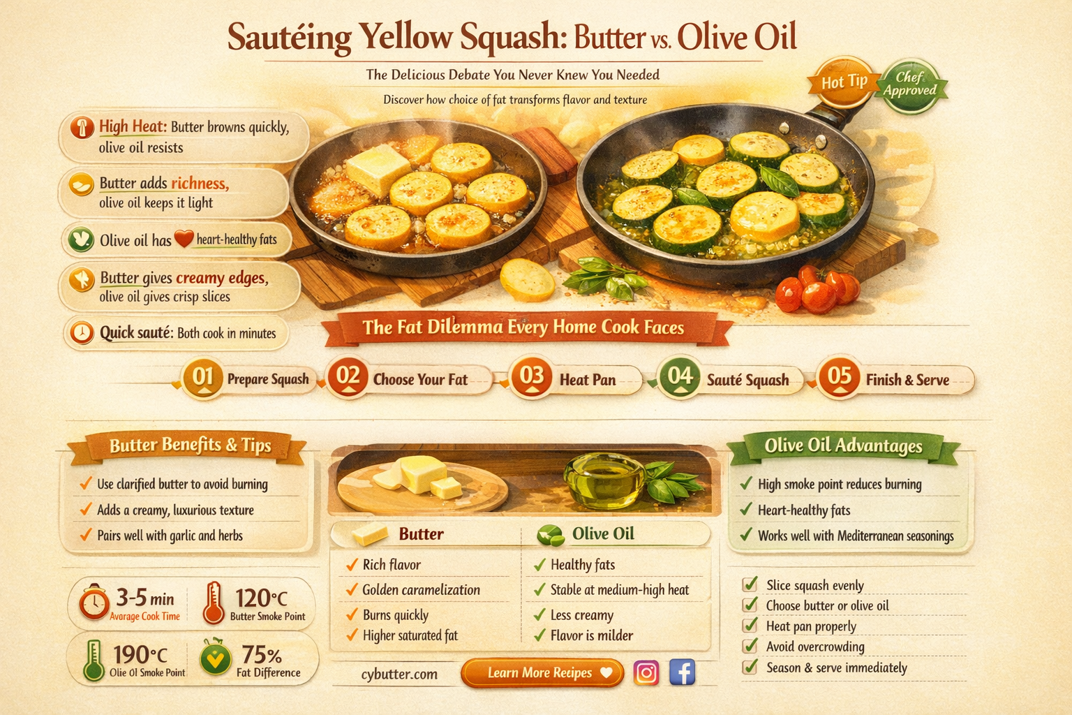 do i saute yellow squash in butter or olive oil