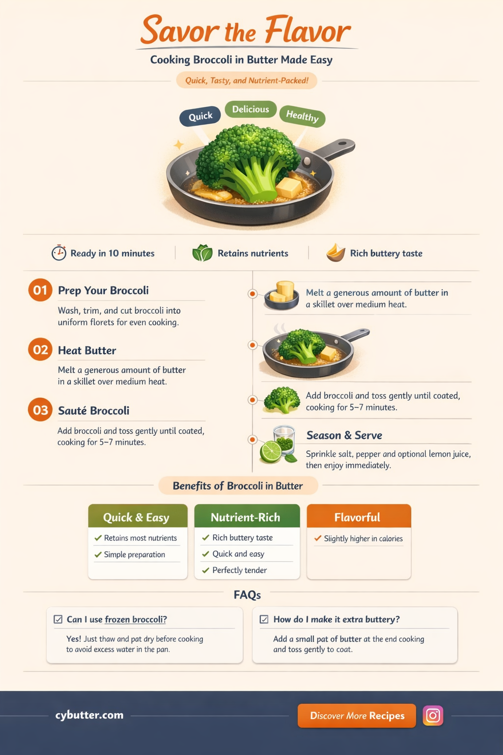 can i cook broccoli in butter