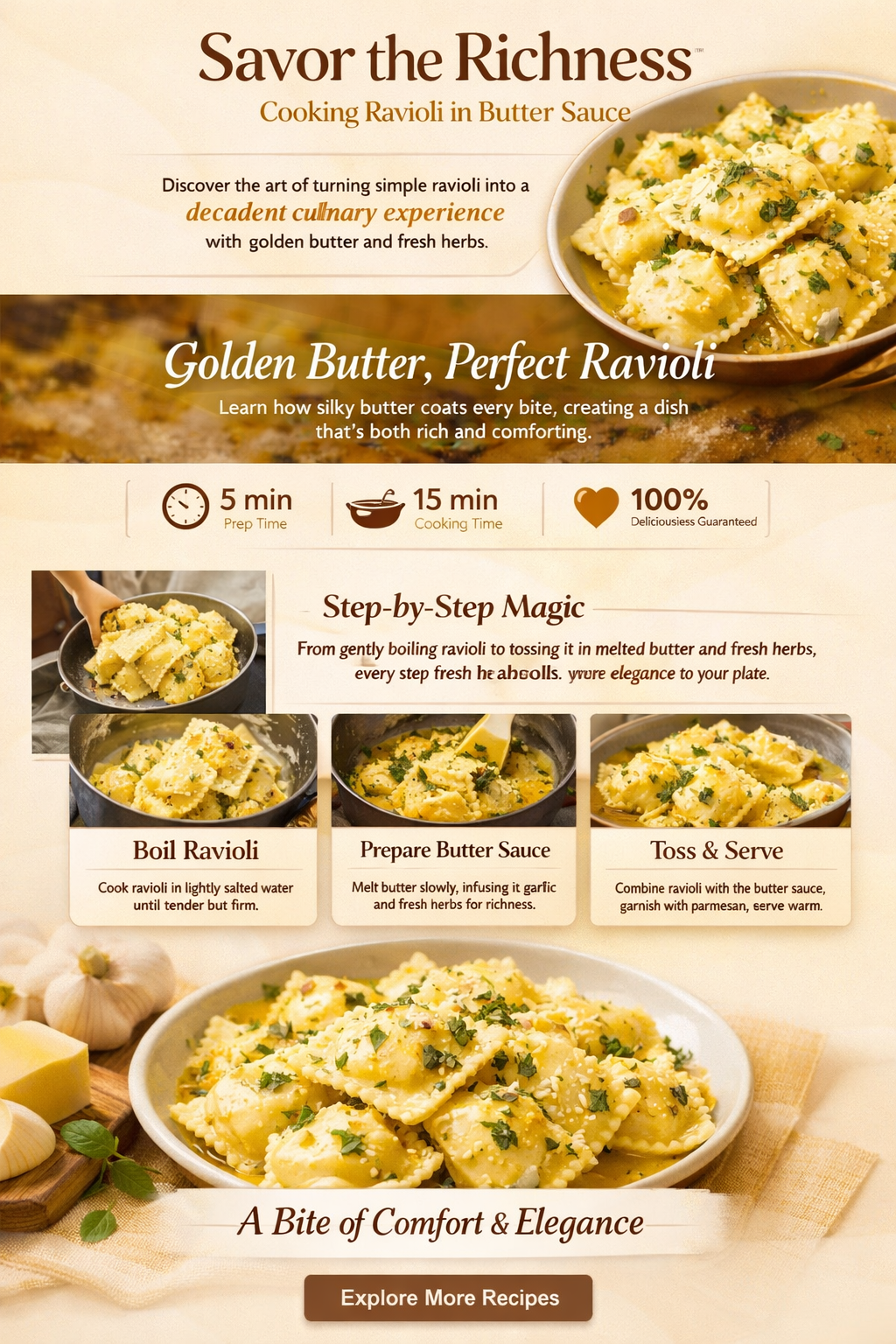 can i cooking ravioli in butter