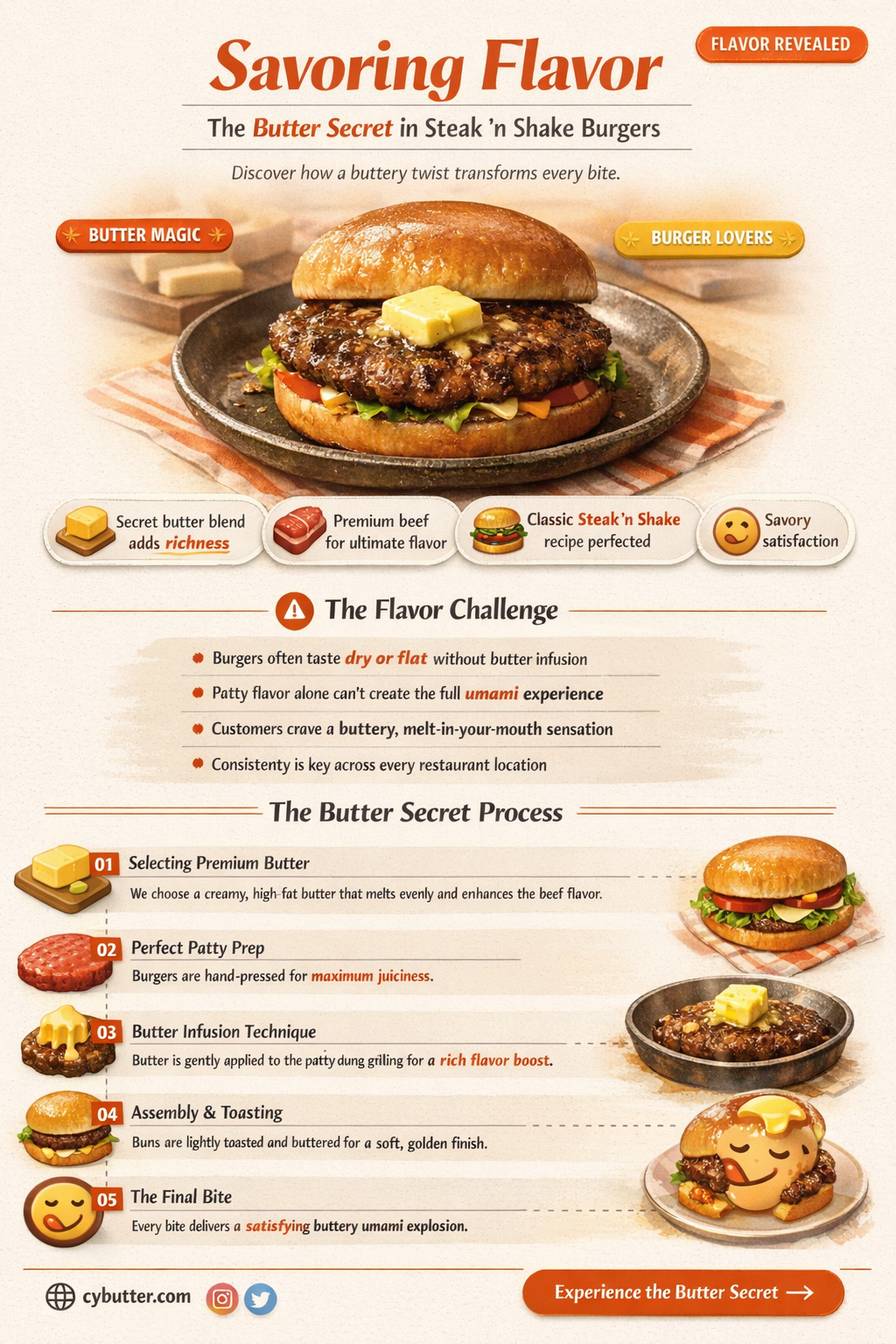 are steak and shake burgers cooked with butter