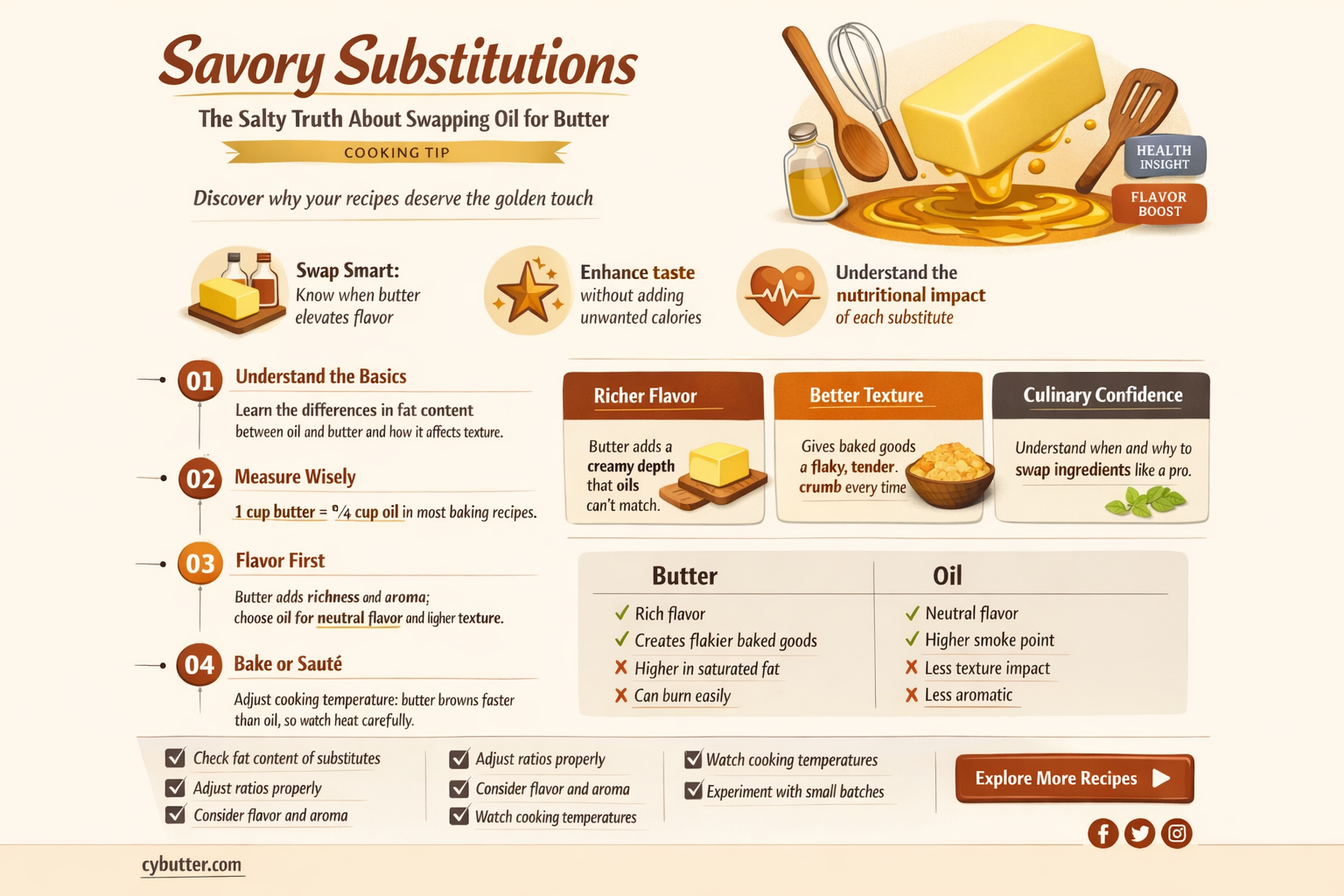 do you add salt when substituting oil for butter
