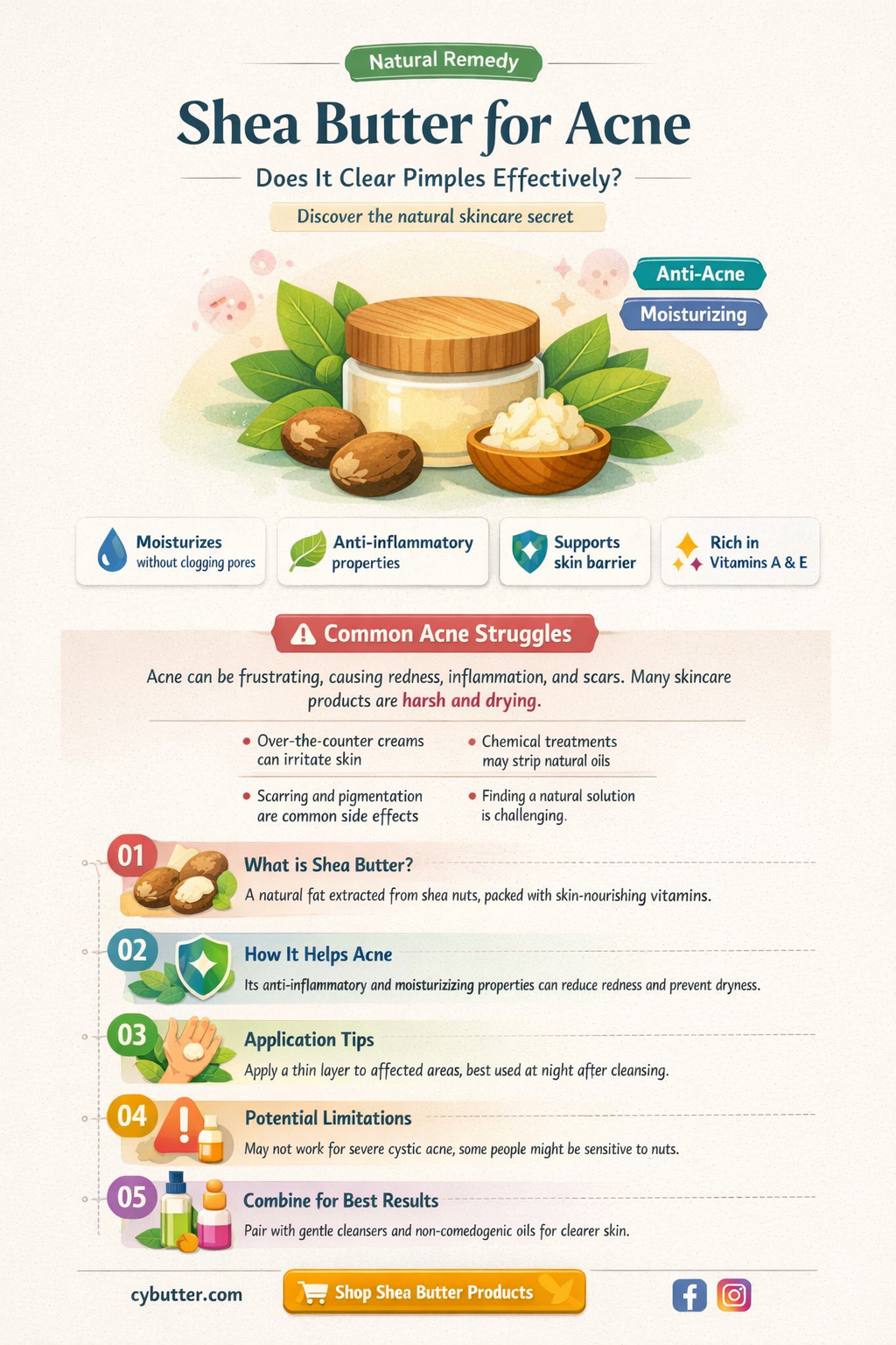 can shea butter get rid of pimples