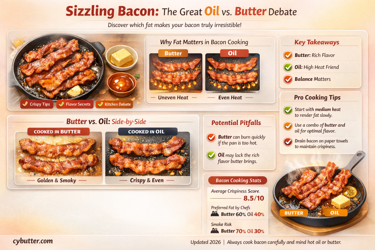 do you fry bacon in oil or butter