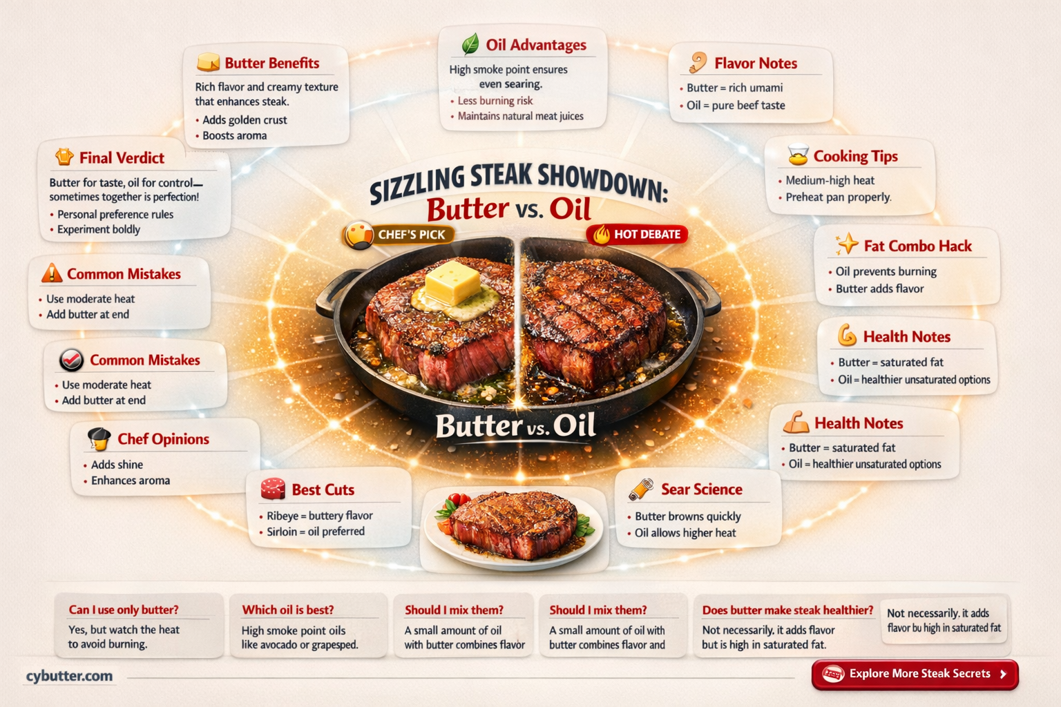 do you fry steak in butter or oil